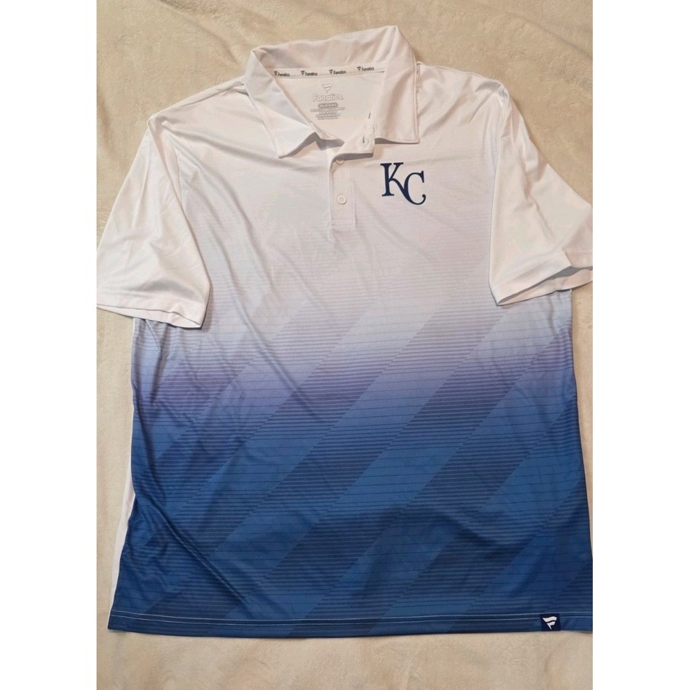 KANSAS CITY ROYALS FANATICS MENS SHORT SLEEVE POLO SIZE 2XL